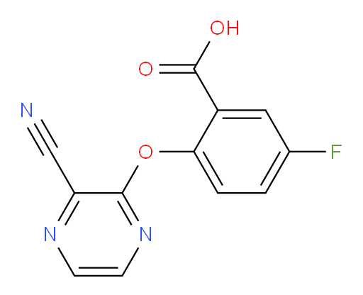 2-((3-cyanopyrazin-2-yl)oxy)-5-fluorobenzoic acid
