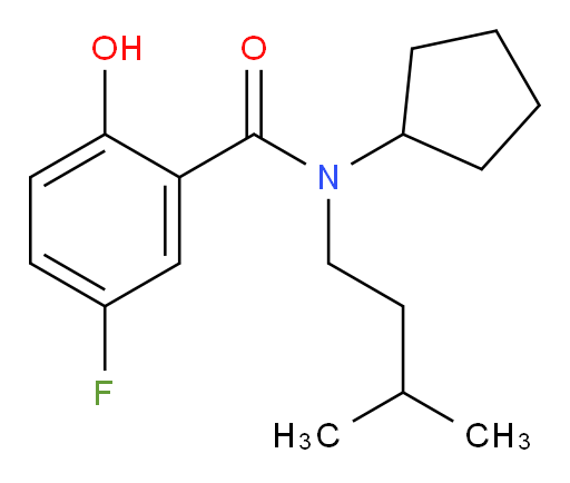 N-cyclopentyl-5-fluoro-2-hydroxy-N-isopentylbenzamide