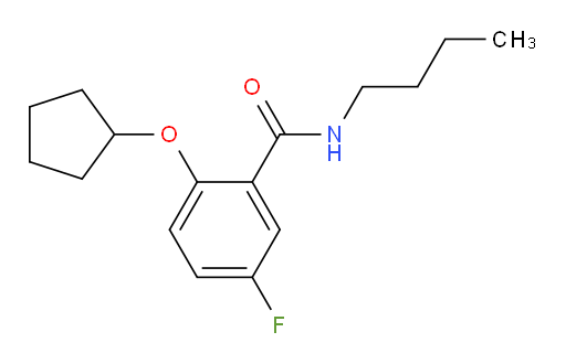 N-butyl-2-(cyclopentyloxy)-5-fluorobenzamide