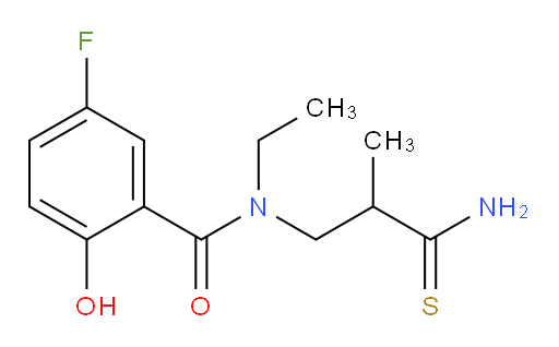 N-(3-amino-2-methyl-3-thioxopropyl)-N-ethyl-5-fluoro-2-hydroxybenzamide