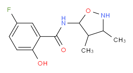 N-(3,4-dimethylisoxazolidin-5-yl)-5-fluoro-2-hydroxybenzamide