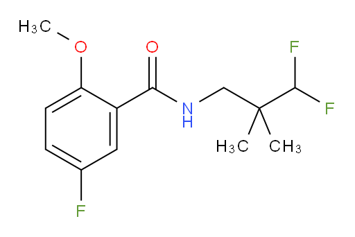 N-(3,3-difluoro-2,2-dimethylpropyl)-5-fluoro-2-methoxybenzamide