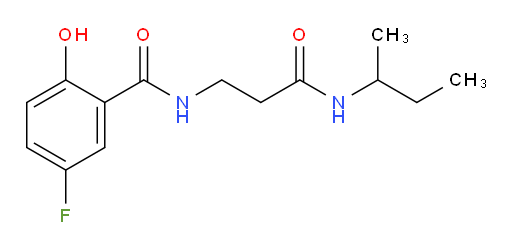 N-(3-(sec-butylamino)-3-oxopropyl)-5-fluoro-2-hydroxybenzamide