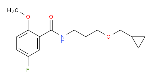 N-(3-(cyclopropylmethoxy)propyl)-5-fluoro-2-methoxybenzamide