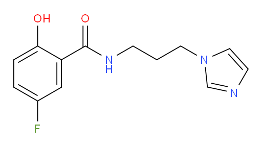 N-(3-(1H-imidazol-1-yl)propyl)-5-fluoro-2-hydroxybenzamide