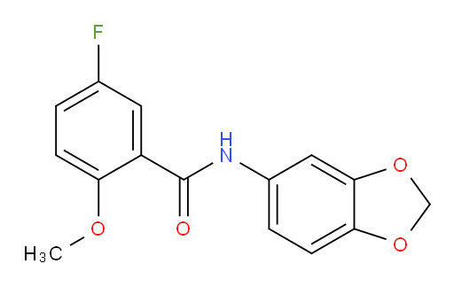 N-(benzo[d][1,3]dioxol-5-yl)-5-fluoro-2-methoxybenzamide