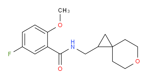 N-(6-oxaspiro[2.5]octan-1-ylmethyl)-5-fluoro-2-methoxybenzamide