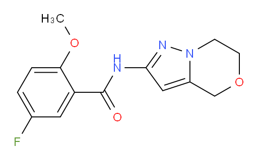 N-(6,7-dihydro-4H-pyrazolo[5,1-c][1,4]oxazin-2-yl)-5-fluoro-2-methoxybenzamide