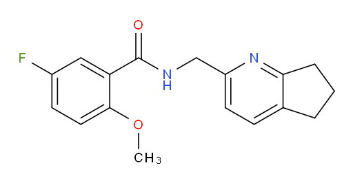 N-((6,7-dihydro-5H-cyclopenta[b]pyridin-2-yl)methyl)-5-fluoro-2-methoxybenzamide