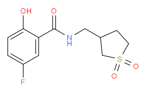 N-((1,1-dioxidotetrahydrothiophen-3-yl)methyl)-5-fluoro-2-hydroxybenzamide