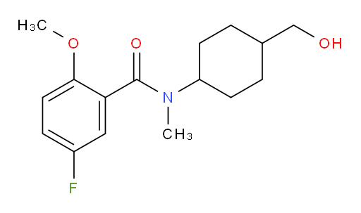 5-fluoro-N-(4-(hydroxymethyl)cyclohexyl)-2-methoxy-N-methylbenzamide