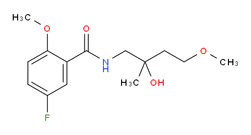 5-fluoro-N-(2-hydroxy-4-methoxy-2-methylbutyl)-2-methoxybenzamide