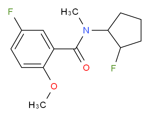 5-fluoro-N-(2-fluorocyclopentyl)-2-methoxy-N-methylbenzamide