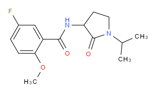 5-fluoro-N-(1-isopropyl-2-oxopyrrolidin-3-yl)-2-methoxybenzamide