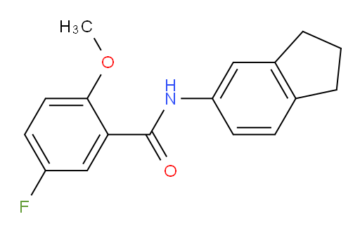 N-(2,3-dihydro-1H-inden-5-yl)-5-fluoro-2-methoxybenzamide