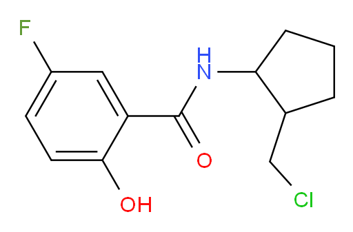 N-(2-(chloromethyl)cyclopentyl)-5-fluoro-2-hydroxybenzamide