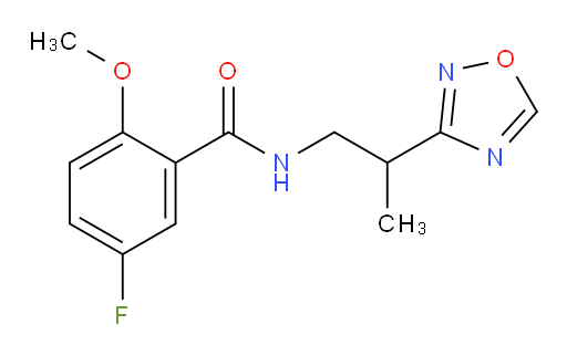 N-(2-(1,2,4-oxadiazol-3-yl)propyl)-5-fluoro-2-methoxybenzamide