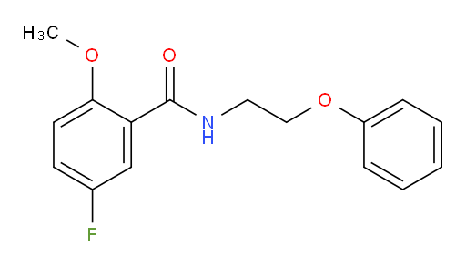 5-fluoro-2-methoxy-N-(2-phenoxyethyl)benzamide