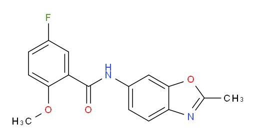 5-fluoro-2-methoxy-N-(2-methylbenzo[d]oxazol-6-yl)benzamide