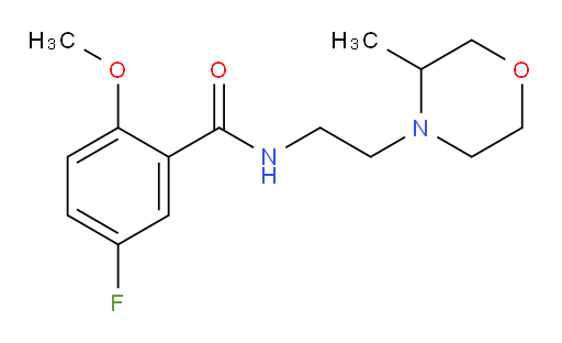 5-fluoro-2-methoxy-N-(2-(3-methylmorpholino)ethyl)benzamide