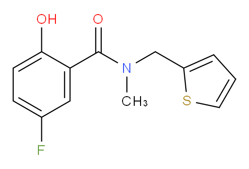 5-fluoro-2-hydroxy-N-methyl-N-(thiophen-2-ylmethyl)benzamide