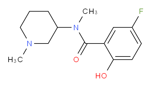 5-fluoro-2-hydroxy-N-methyl-N-(1-methylpiperidin-3-yl)benzamide