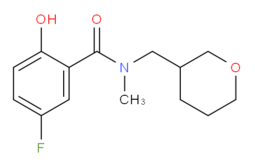 5-fluoro-2-hydroxy-N-methyl-N-((tetrahydro-2H-pyran-3-yl)methyl)benzamide