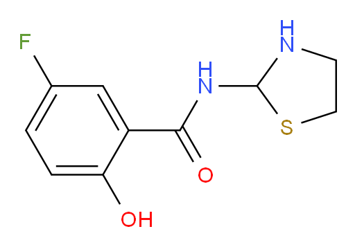 5-fluoro-2-hydroxy-N-(thiazolidin-2-yl)benzamide