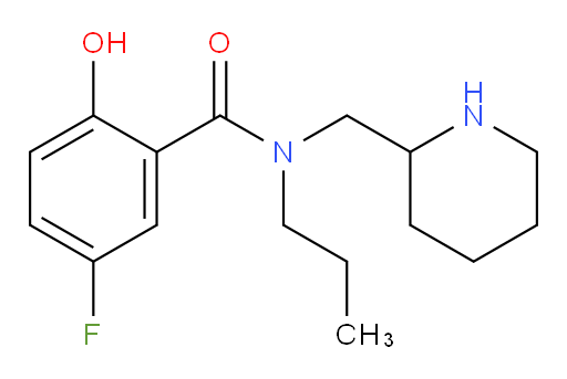 5-fluoro-2-hydroxy-N-(piperidin-2-ylmethyl)-N-propylbenzamide