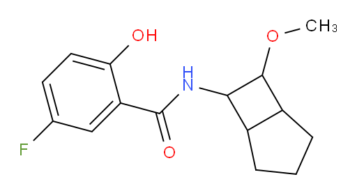 5-fluoro-2-hydroxy-N-(7-methoxybicyclo[3.2.0]heptan-6-yl)benzamide