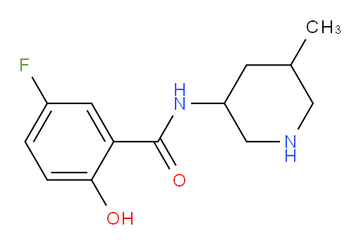 5-fluoro-2-hydroxy-N-(5-methylpiperidin-3-yl)benzamide
