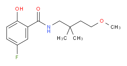 5-fluoro-2-hydroxy-N-(4-methoxy-2,2-dimethylbutyl)benzamide