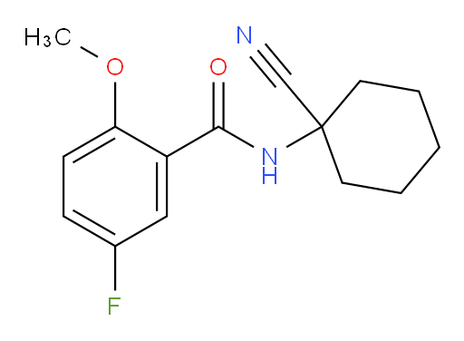 N-(1-cyanocyclohexyl)-5-fluoro-2-methoxybenzamide