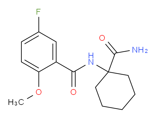 N-(1-carbamoylcyclohexyl)-5-fluoro-2-methoxybenzamide