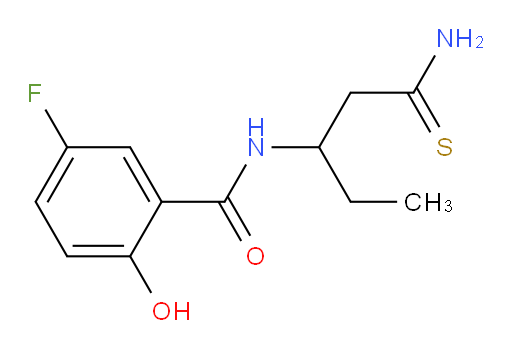 N-(1-amino-1-thioxopentan-3-yl)-5-fluoro-2-hydroxybenzamide