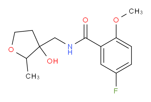 5-fluoro-N-((3-hydroxy-2-methyltetrahydrofuran-3-yl)methyl)-2-methoxybenzamide