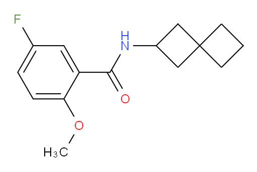 5-fluoro-2-methoxy-N-(spiro[3.3]heptan-2-yl)benzamide