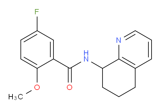 5-fluoro-2-methoxy-N-(5,6,7,8-tetrahydroquinolin-8-yl)benzamide