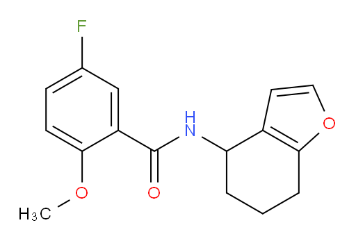 5-fluoro-2-methoxy-N-(4,5,6,7-tetrahydrobenzofuran-4-yl)benzamide