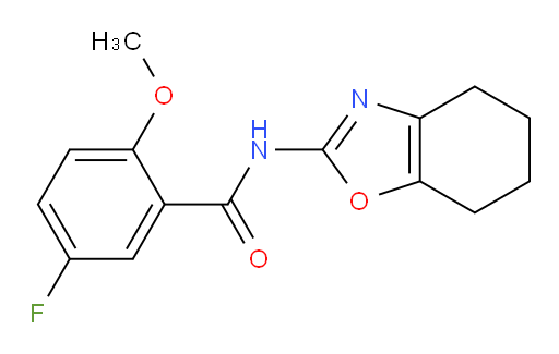5-fluoro-2-methoxy-N-(4,5,6,7-tetrahydrobenzo[d]oxazol-2-yl)benzamide