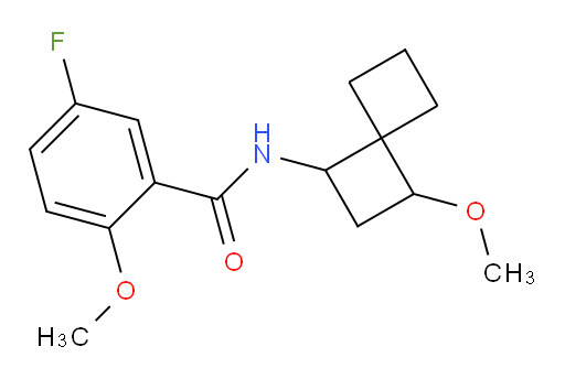 5-fluoro-2-methoxy-N-(3-methoxyspiro[3.3]heptan-1-yl)benzamide
