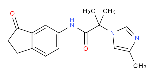 2-methyl-2-(4-methyl-1H-imidazol-1-yl)-N-(3-oxo-2,3-dihydro-1H-inden-5-yl)propanamide