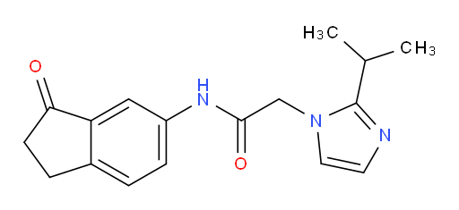 2-(2-isopropyl-1H-imidazol-1-yl)-N-(3-oxo-2,3-dihydro-1H-inden-5-yl)acetamide