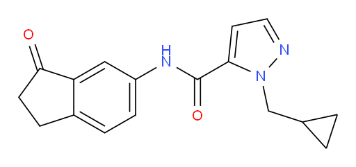1-(cyclopropylmethyl)-N-(3-oxo-2,3-dihydro-1H-inden-5-yl)-1H-pyrazole-5-carboxamide