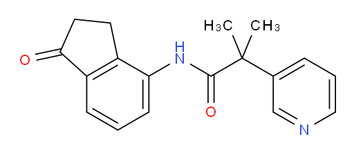 2-methyl-N-(1-oxo-2,3-dihydro-1H-inden-4-yl)-2-(pyridin-3-yl)propanamide