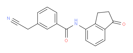 3-(cyanomethyl)-N-(1-oxo-2,3-dihydro-1H-inden-4-yl)benzamide