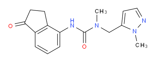 1-methyl-1-((1-methyl-1H-pyrazol-5-yl)methyl)-3-(1-oxo-2,3-dihydro-1H-inden-4-yl)urea