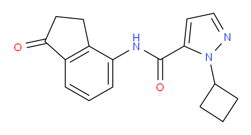 1-cyclobutyl-N-(1-oxo-2,3-dihydro-1H-inden-4-yl)-1H-pyrazole-5-carboxamide