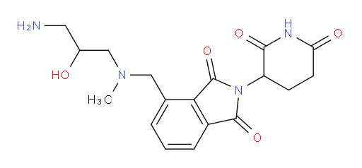 4-(((3-amino-2-hydroxypropyl)(methyl)amino)methyl)-2-(2,6-dioxopiperidin-3-yl)isoindoline-1,3-dione