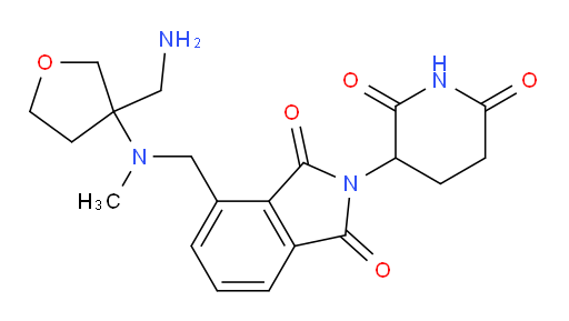 4-(((3-(aminomethyl)tetrahydrofuran-3-yl)(methyl)amino)methyl)-2-(2,6-dioxopiperidin-3-yl)isoindoline-1,3-dione
